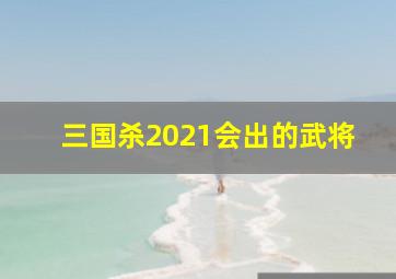 三国杀2021会出的武将