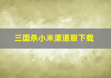 三国杀小米渠道服下载