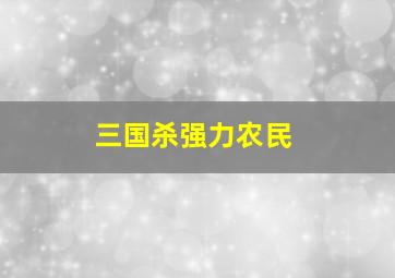 三国杀强力农民