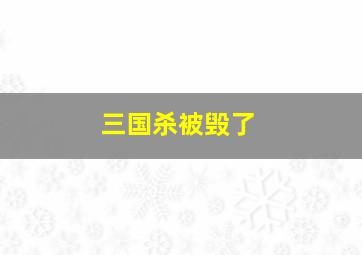 三国杀被毁了