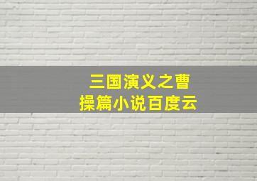 三国演义之曹操篇小说百度云