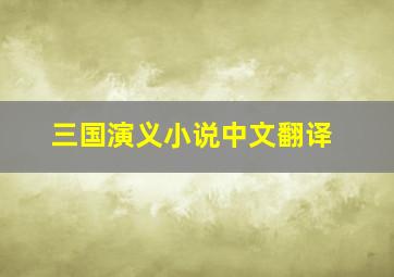 三国演义小说中文翻译