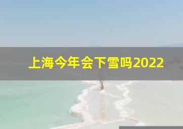 上海今年会下雪吗2022