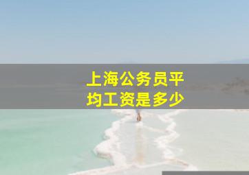 上海公务员平均工资是多少