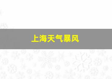 上海天气暴风