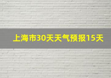 上海市30天天气预报15天