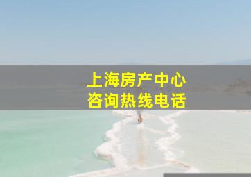 上海房产中心咨询热线电话