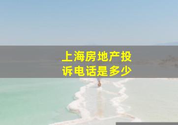 上海房地产投诉电话是多少