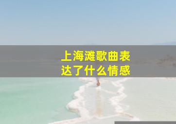 上海滩歌曲表达了什么情感