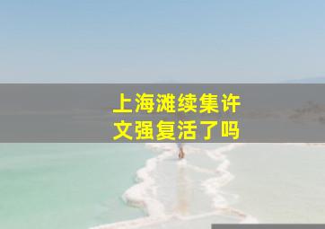 上海滩续集许文强复活了吗