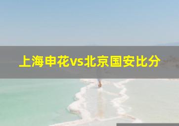 上海申花vs北京国安比分