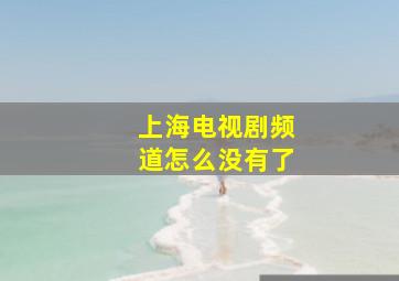 上海电视剧频道怎么没有了