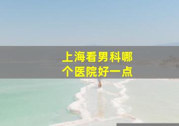 上海看男科哪个医院好一点