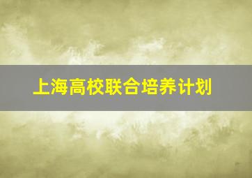 上海高校联合培养计划