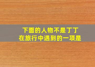 下面的人物不是丁丁在旅行中遇到的一项是