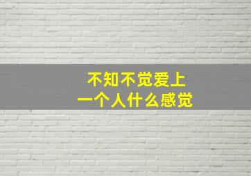 不知不觉爱上一个人什么感觉