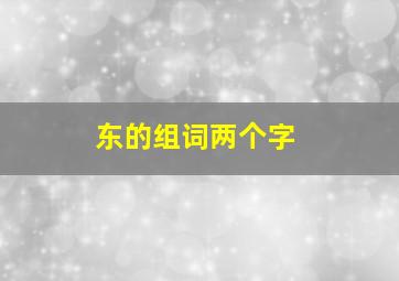 东的组词两个字