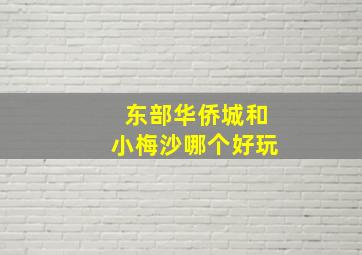 东部华侨城和小梅沙哪个好玩