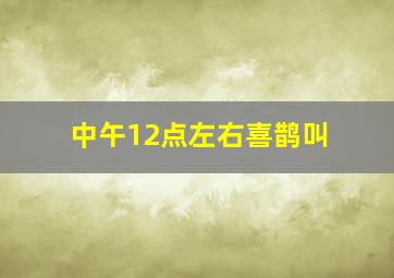 中午12点左右喜鹊叫