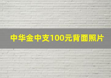 中华金中支100元背面照片