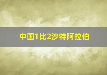 中国1比2沙特阿拉伯