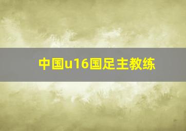 中国u16国足主教练