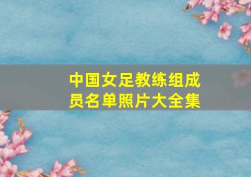 中国女足教练组成员名单照片大全集