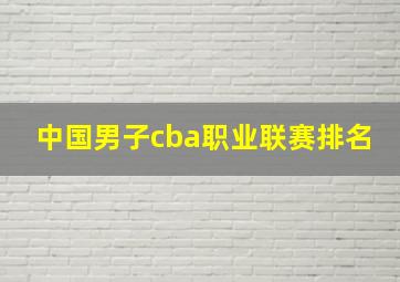 中国男子cba职业联赛排名