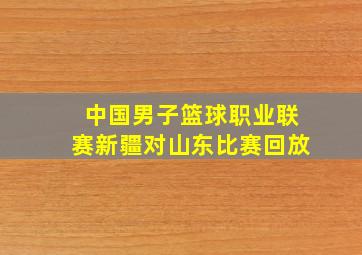 中国男子篮球职业联赛新疆对山东比赛回放