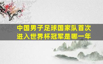 中国男子足球国家队首次进入世界杯冠军是哪一年