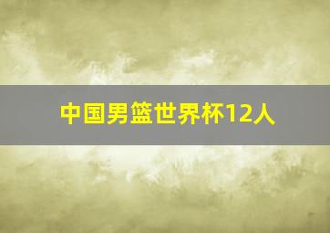 中国男篮世界杯12人