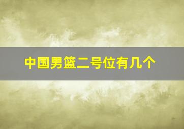 中国男篮二号位有几个