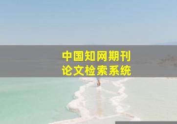 中国知网期刊论文检索系统