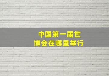 中国第一届世博会在哪里举行