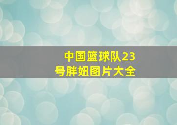 中国篮球队23号胖妞图片大全