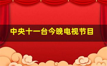 中央十一台今晚电视节目