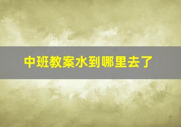 中班教案水到哪里去了