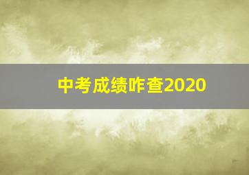 中考成绩咋查2020