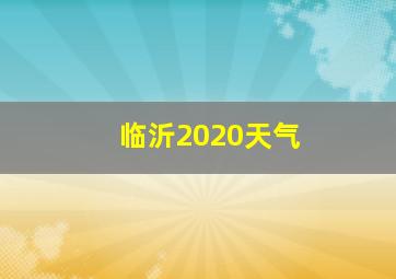 临沂2020天气