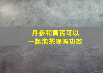 丹参和黄芪可以一起泡茶喝吗功效