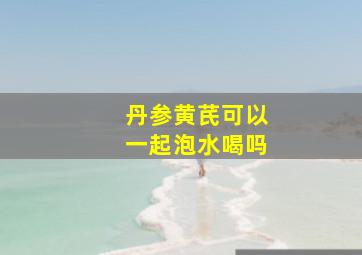 丹参黄芪可以一起泡水喝吗