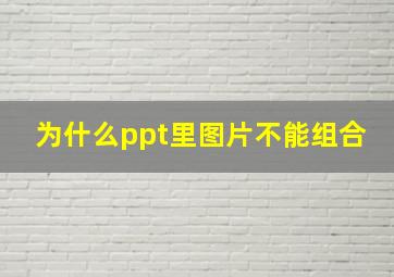 为什么ppt里图片不能组合