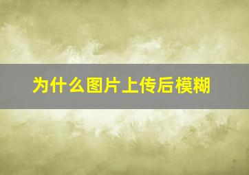 为什么图片上传后模糊