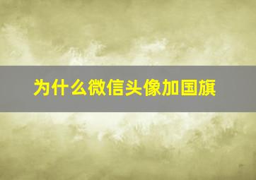 为什么微信头像加国旗