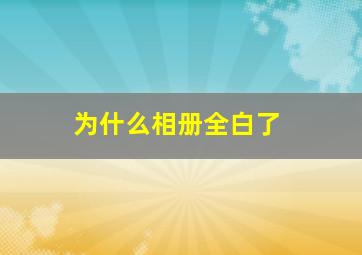 为什么相册全白了