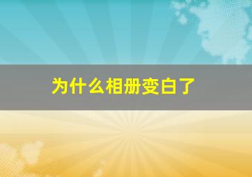 为什么相册变白了