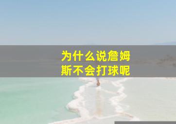 为什么说詹姆斯不会打球呢