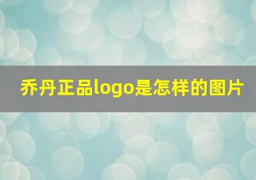 乔丹正品logo是怎样的图片