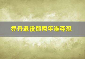 乔丹退役那两年谁夺冠