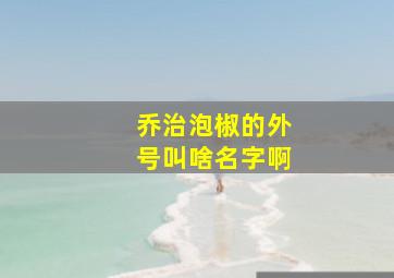 乔治泡椒的外号叫啥名字啊